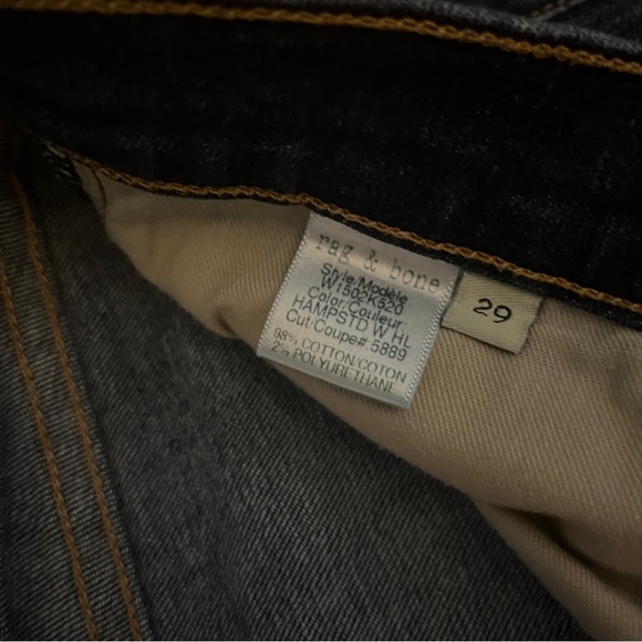 Rag & Bone Dark Wash Skinny Jeans - Picture 3 of 6